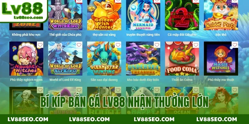 Bí kíp bắn cá LV88 nhận thưởng lớn