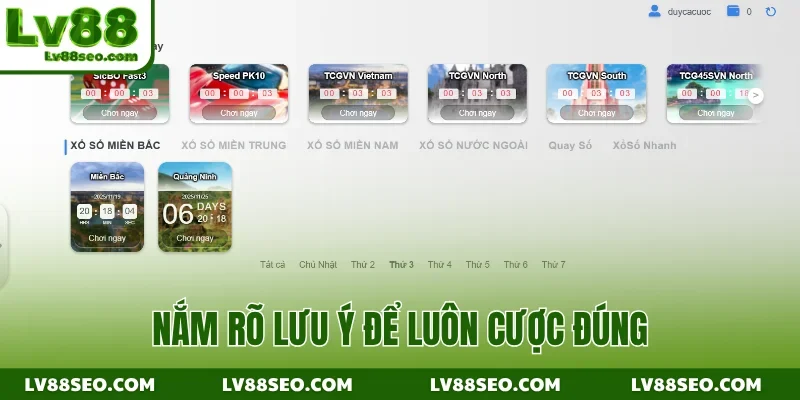 Nắm rõ lưu ý để luôn cược đúng